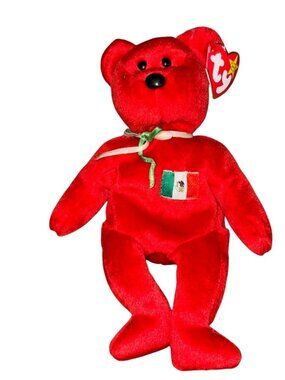 Ty Beanie Baby Osito Bear, The Mexican Flag( Retired, 1999) W/Tag